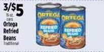 Pioneer Supermarkets Ortega refried beans offer