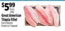 Pioneer Supermarkets Great american tilapia fillet offer