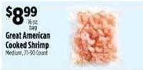 Pioneer Supermarkets Great american cooked shrimp offer