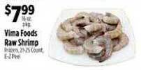 Pioneer Supermarkets Vima foods raw shrimp offer