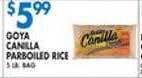 Associated Goya canella parboiled rice offer