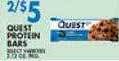 Associated Quest protein bars offer