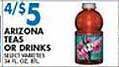 Compare Foods Arizona teas or drinks offer