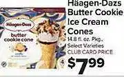 Food Town Store Häagen-dazs butter cookie ice cream cones offer