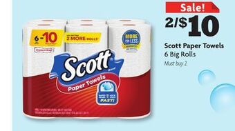 Family Dollar Scott paper towels offer