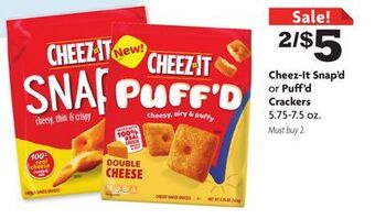 Family Dollar Cheez-it snap'd or puff'd crackers offer