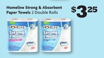 Family Dollar Homeline strong & absorbent paper towels offer