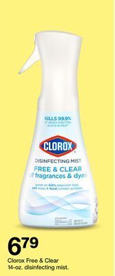 Target Clorox free & clear 14-oz. disinfecting mist. offer