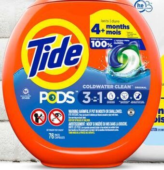 Target Tide pods 76-ct. laundry detergent pacs. offer