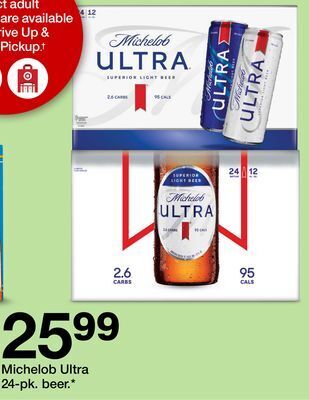 Target Michelob ultra 24-pk. beer* offer