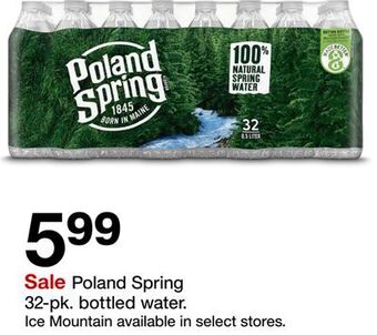 Target Poland spring 32-pk. bottled water offer