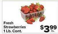 Food Town Store Fresh strawberries offer