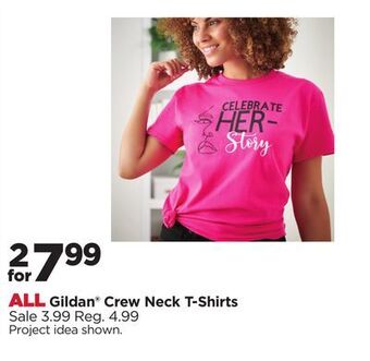 Michaels All gildan® crew neck t-shirts offer