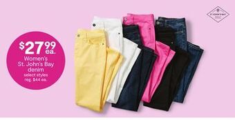 JC Penney Women's st. john's bay denim offer