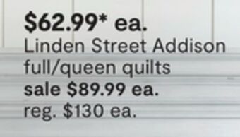 JC Penney Linden street addison full/queen quilts offer