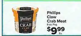 Foodtown supermarkets Phillips claw crab meat offer