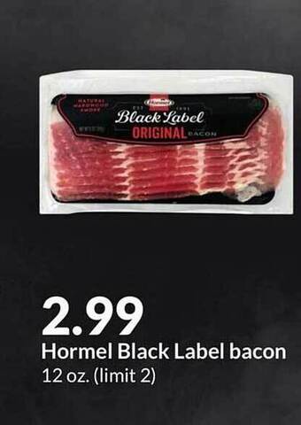 Hy-Vee Hormel black label bacon offer