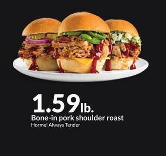 Hy-Vee Bone-in pork shoulder roast offer