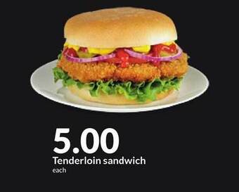 Hy-Vee Tenderloin sandwich offer