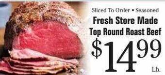 Morton Williams Fresh store made top round roast beef offer