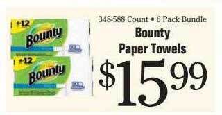 Morton Williams Bounty paper towels offer