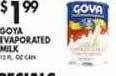 Met Foodmarkets Goya evaporated milk offer