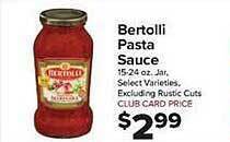 Bertolli pasta sauce