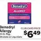 Foodtown supermarkets Benadryl allergy offer