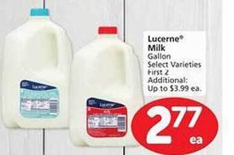 Safeway Lucerne milk offer