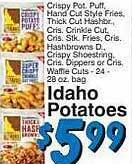 Trade Fair Supermarket Idaho potatoes offer