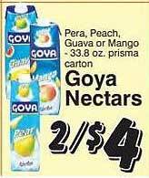 Trade Fair Supermarket Goya nectars offer
