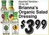 Trade Fair Supermarket Brianna's organic salad dressing offer