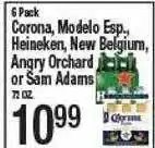 Western Beef Corona, modelo esp. heineken, new belgium, angry orchard or sam adams offer