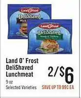Haggen Food Land o'frost delishaved lunchmeat offer