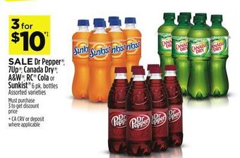 Dollar General Dr pepper®, 7up®, canada dry®, a & w®, rc® cola or sunkist® offer