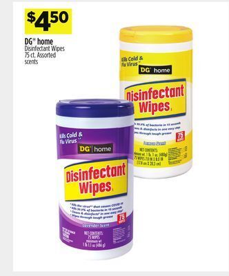 Dollar General Dg® home disinfectant wipes offer