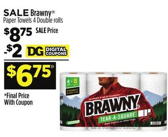 Dollar General Brawny® paper towels offer