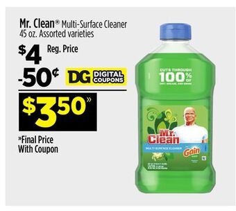 Dollar General Mr. clean® multi-surface cleaner offer