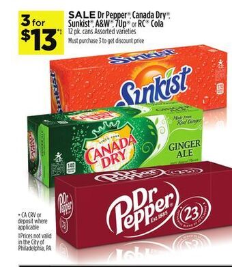 Dollar General Dr pepper®, canada dry®, sunkist®, a & w®, 7up® or rc® cola offer