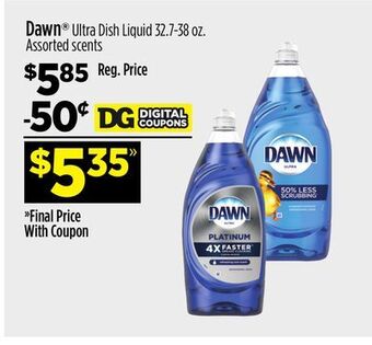 Dollar General Dawn® ultra dish liquid offer