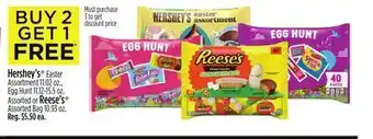 Dollar General Hershey's® easter assortment, egg hunt or reese's® assorted bag offer