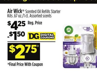Dollar General Air wick® scented oil refills starter kits offer