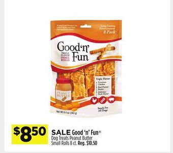 Dollar General Good 'n' fun® dog treats peanut butter small rolls offer