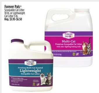 Dollar General Forever pals® scoopable cat litter or lightweight cat litter offer