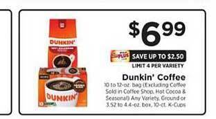 ShopRite Dunkin' coffee offer