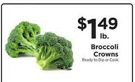 ShopRite Broccoli crowns offer