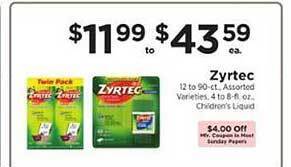 ShopRite Zyrtec offer
