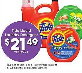 Tide liquid laundry detergent