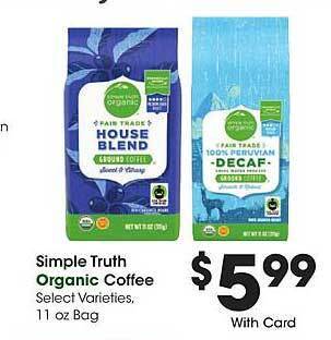 Simple truth organic coffee