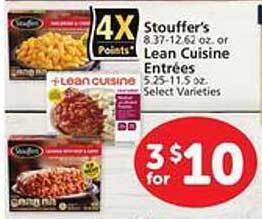 Safeway Stouffer's or lean cuisine entrées offer